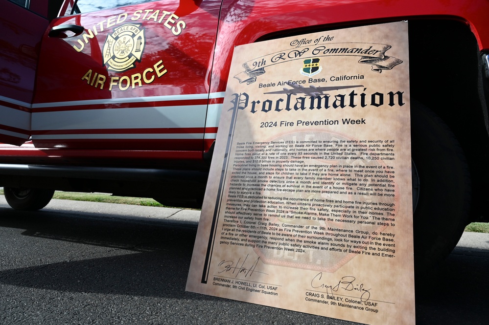 Beale's First Responders Kick Off Fire Prevention Week