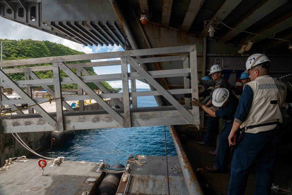 Theodore Roosevelt Arrives in Guam