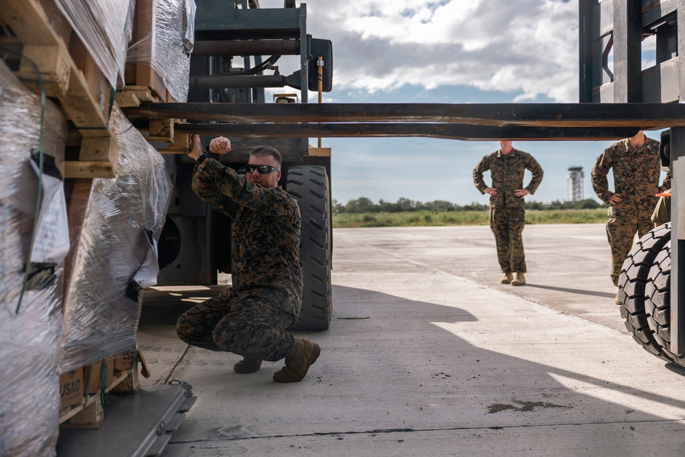 MRF-SEA Marines receive supplies in Laoag to Support Relief Efforts Alongside Philippine Allies