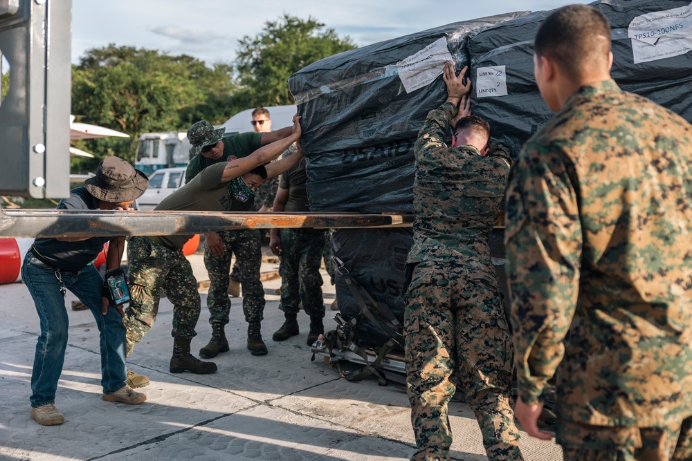 MRF-SEA Marines receive supplies in Laoag to Support Relief Efforts Alongside Philippine Allies