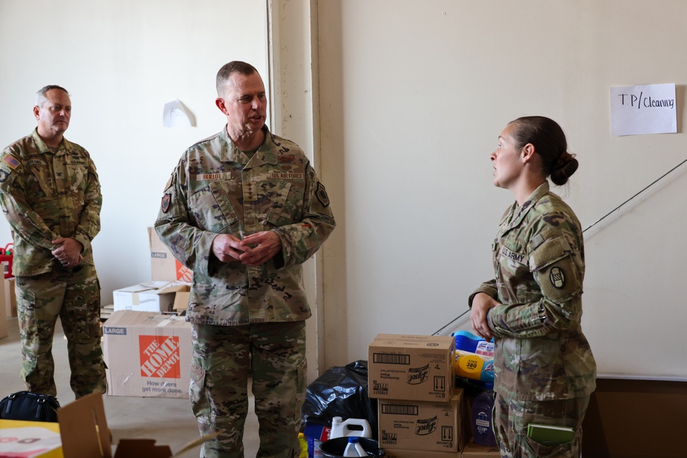 U.S. Northern Command Commander and Dual Status Commander speak at a press conference