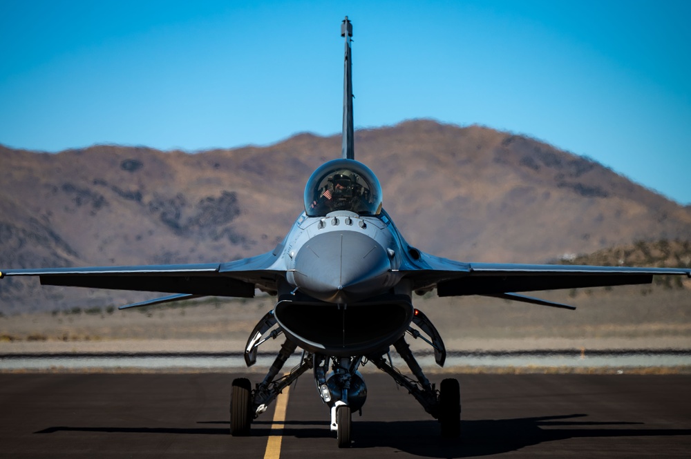 The Air Combat Command F-16 Viper Demonstration Team performs at the Reno Air Show