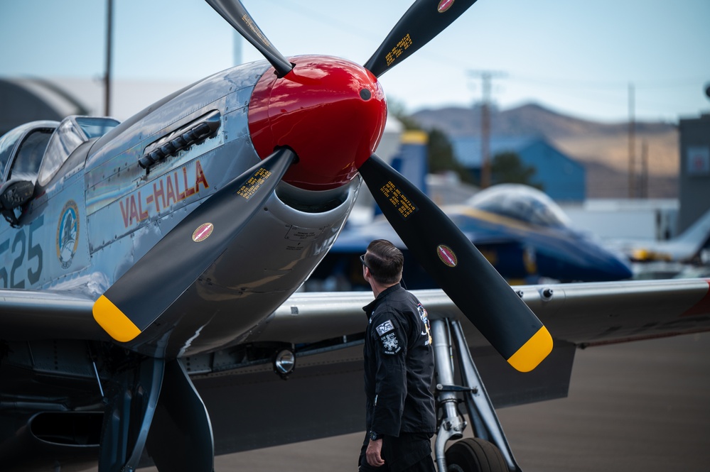 The Air Combat Command F-16 Viper Demonstration Team performs at the Reno Air Show
