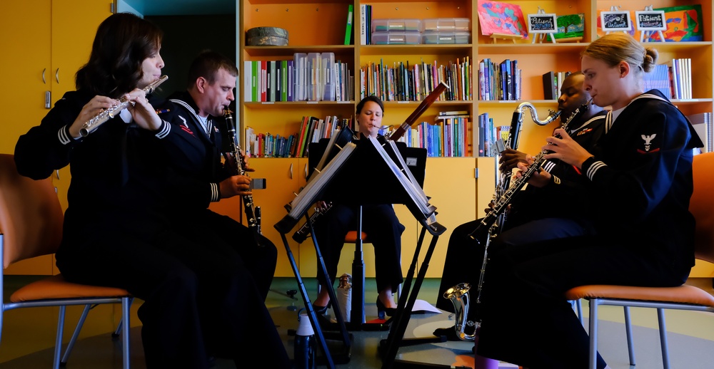 Musicians play at Children's Hospital at San Francisco Fleet Week 2024