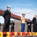 USS Tripoli Sailors man the rails while pullinig in to San Francisco