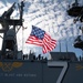 USS Tripoli Sailors man the rails while pullinig in to San Francisco