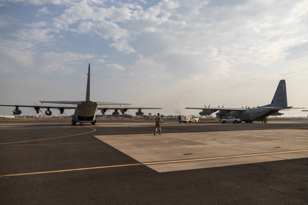 VMGR-352 flies to Camp Lemonnier, Djibouti