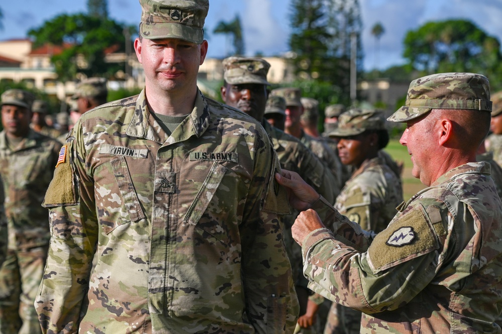 U.S. Army Hawaii Welcomes New Soldiers in Traditional Patching Ceremony