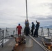 Sailors aboard the USS Howard conduct a sea and anchor detail in Subic Bay, Philippines