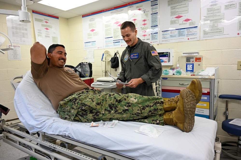 Hospital Corpsman Skills Basic training evolution at the medical center aboard U.S. Naval Support Facility (NSF) Diego Garcia