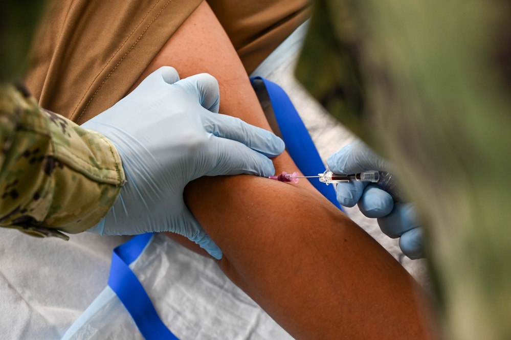 Hospital Corpsman Skills Basic training evolution at the medical center aboard U.S. Naval Support Facility (NSF) Diego Garcia