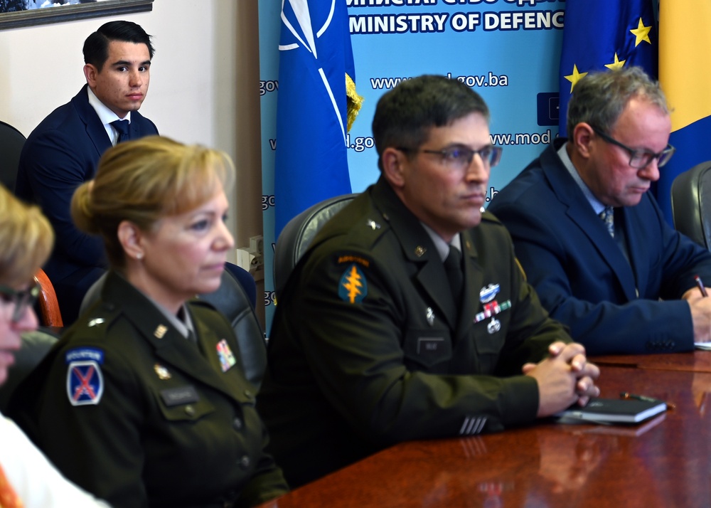 NHQSa Commander visits BiH MOD-Parliament