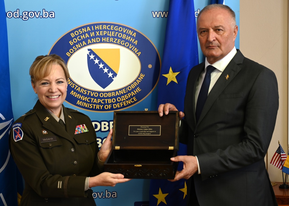 NHQSa Commander visits BiH MOD-Parliament