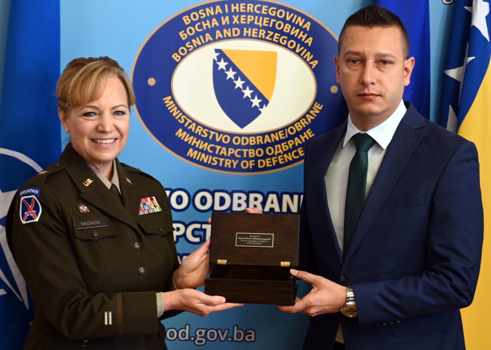 NHQSa Commander visits BiH MOD-Parliament