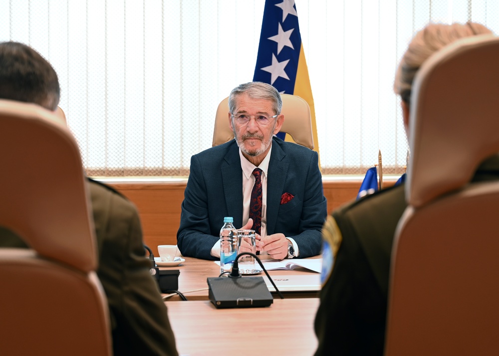 NHQSa Commander visits BiH MOD-Parliament