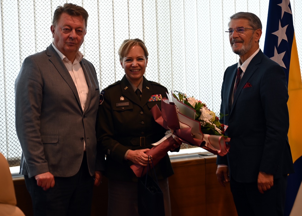NHQSa Commander visits BiH MOD-Parliament