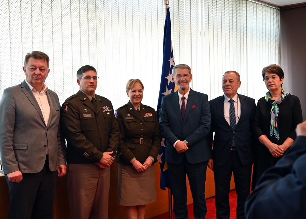 NHQSa Commander visits BiH MOD-Parliament
