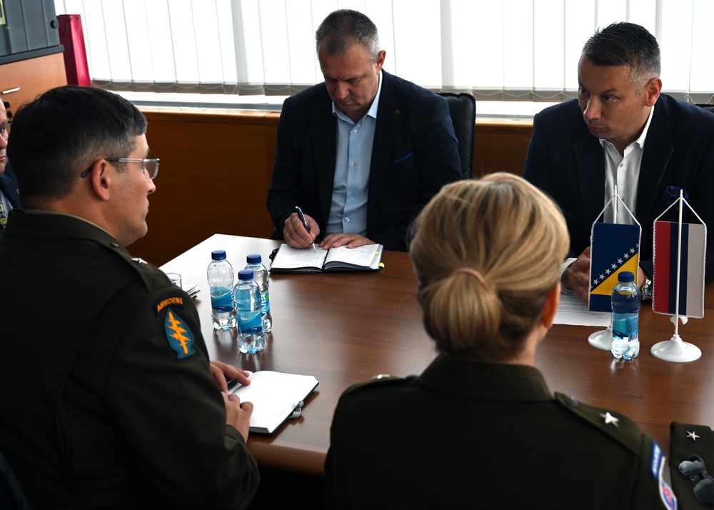 NHQSa Commander visits BiH MOD-Parliament