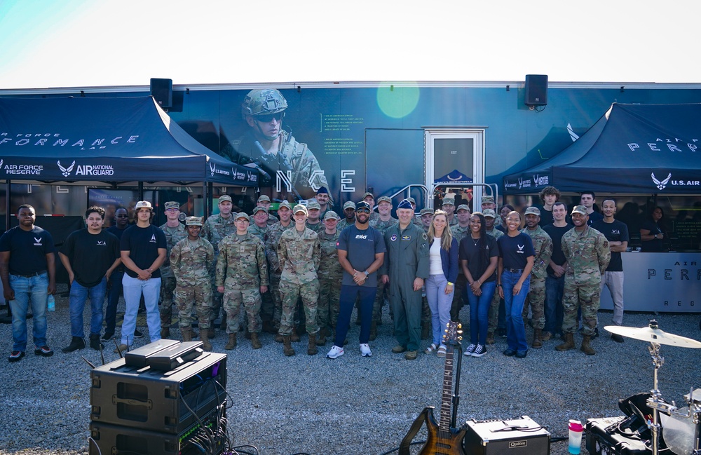 Airmen and families experience NASCAR at Talladega; Air Force and Space Force welcome new recruits