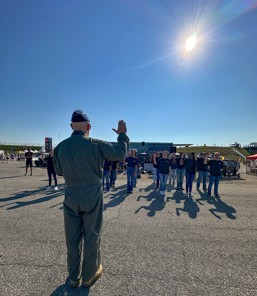 Airmen and families experience NASCAR at Talladega; Air Force and Space Force welcome new recruits