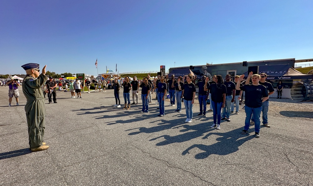 Airmen and families experience NASCAR at Talladega; Air Force and Space Force welcome new recruits