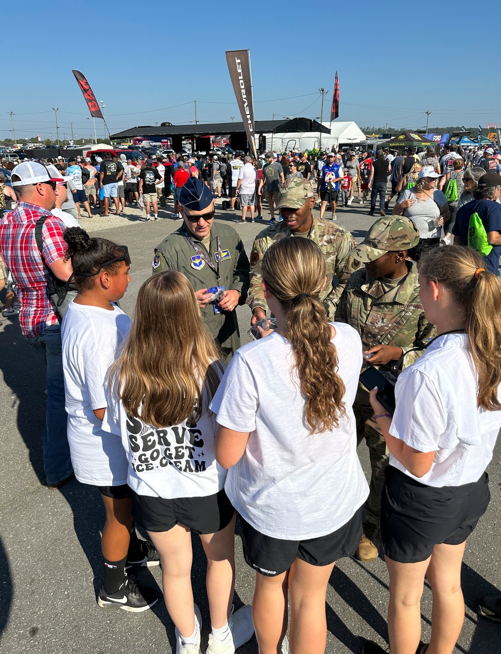 Airmen and families experience NASCAR at Talladega; Air Force and Space Force welcome new recruits