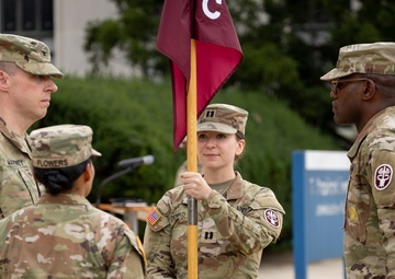 Charlie Company, Medical Readiness Brigade, National Capital Region, hosts change of command at Walter Reed