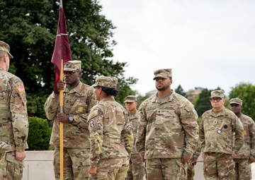 Charlie Company, Medical Readiness Brigade, National Capital Region, hosts change of command at Walter Reed