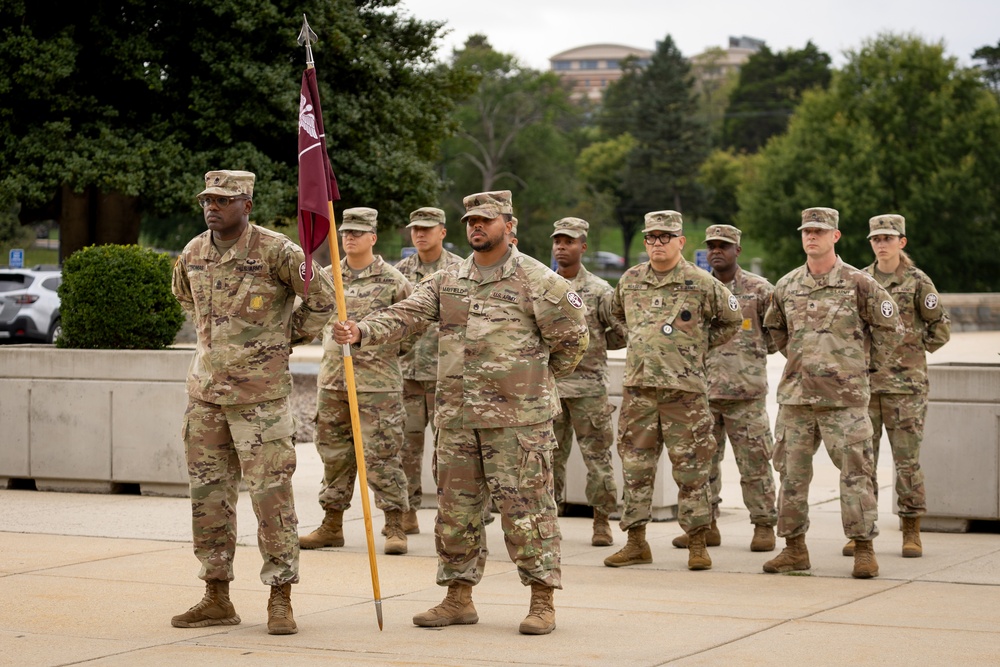 Charlie Company, Medical Readiness Brigade, National Capital Region at Walter Reed National Military Medical Center, hosts change of command