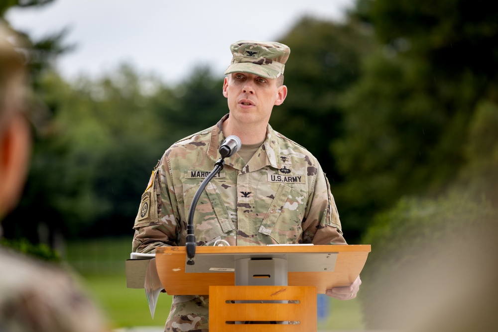 Charlie Company, Medical Readiness Brigade, National Capital Region at Walter Reed, hosts change of command