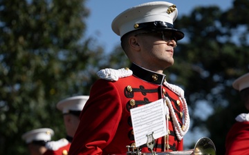 Military Funeral Honors with Funeral Escort are Conducted for U.S. Marine Corps Capt. Ronald Forrester in Section 47