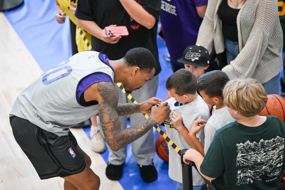 Jazz 'Hoops for Troops' scrimmage highlights John Collins' Hill AFB homecoming