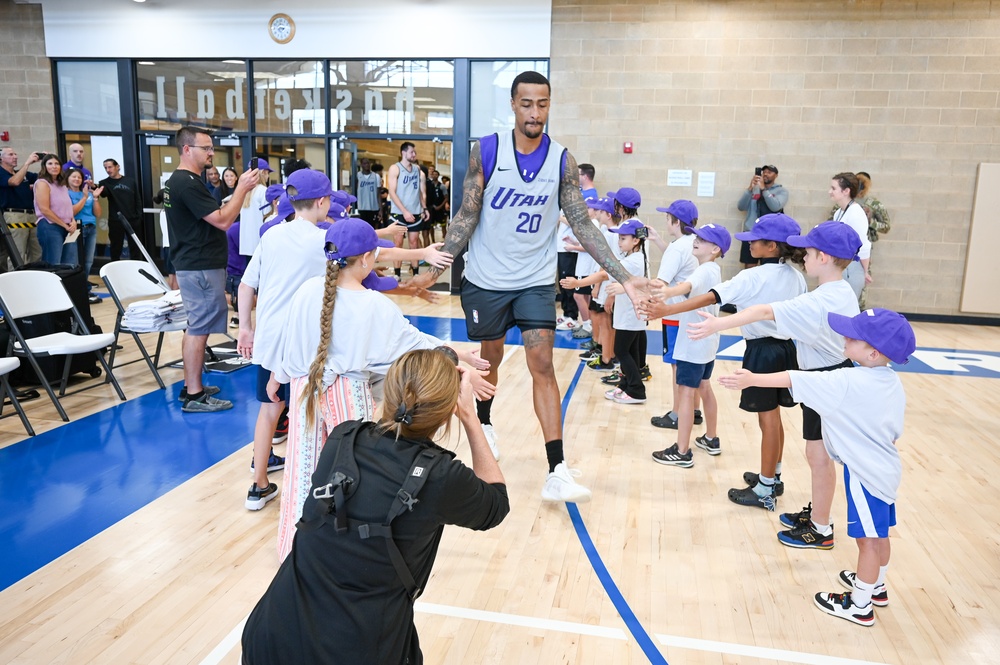 Jazz 'Hoops for Troops' scrimmage highlights John Collins' Hill AFB homecoming