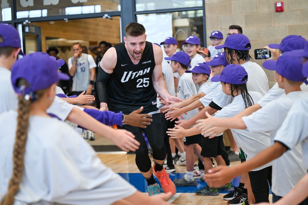 Jazz 'Hoops for Troops' scrimmage highlights John Collins' Hill AFB homecoming