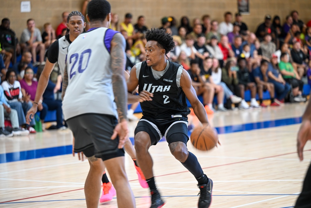 Jazz 'Hoops for Troops' scrimmage highlights John Collins' Hill AFB homecoming