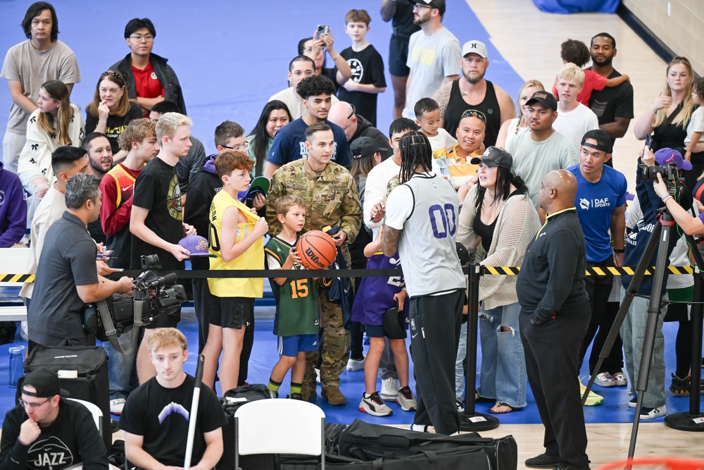 Jazz 'Hoops for Troops' scrimmage highlights John Collins' Hill AFB homecoming