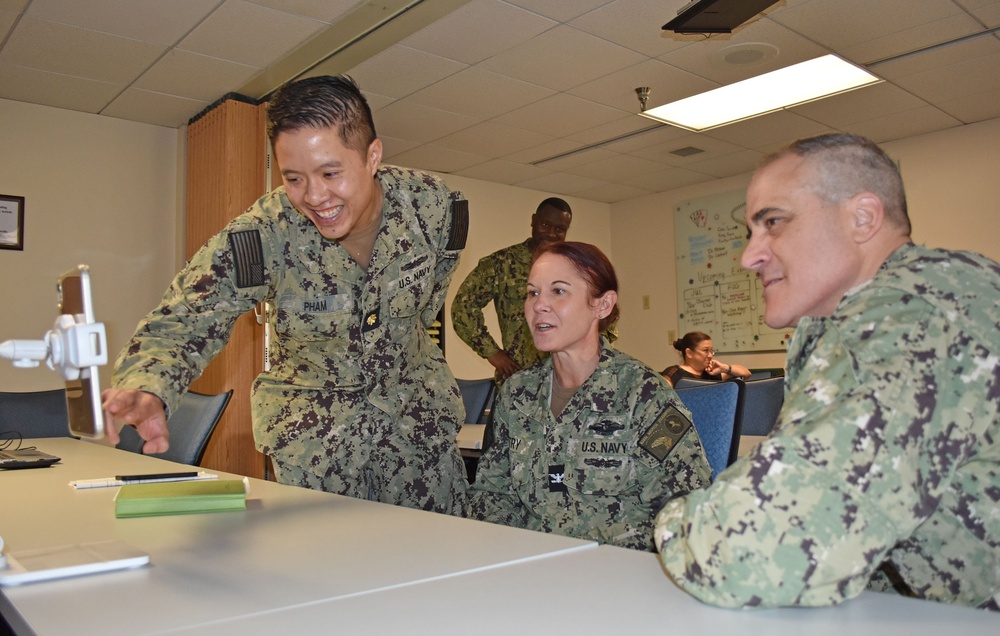 NMFL CO Brown visits Naval Hospital Jacksonville