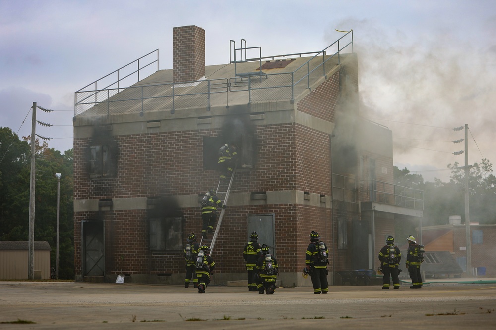 177th Fire and Emergency Services Participates in Live-Fire Training