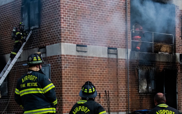 177th Fighter Wing Joins Local Fire Department for Controlled Burn VEIS Training