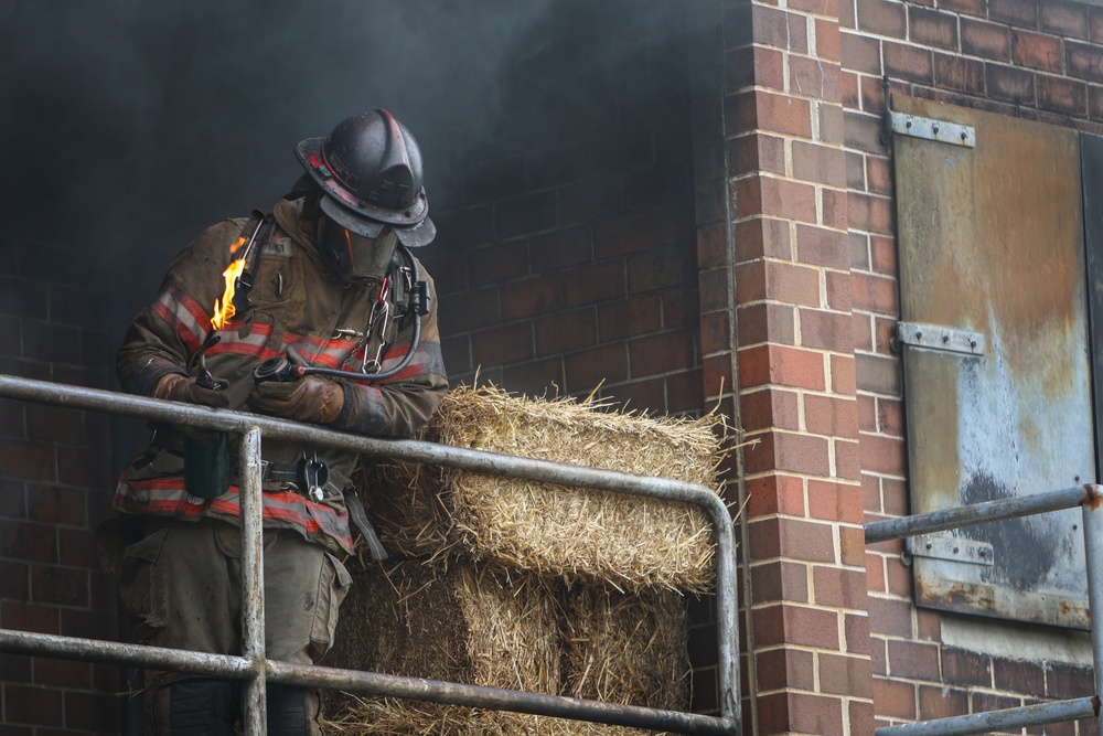 177th Fire and Emergency Services Participates in Live-Fire Training