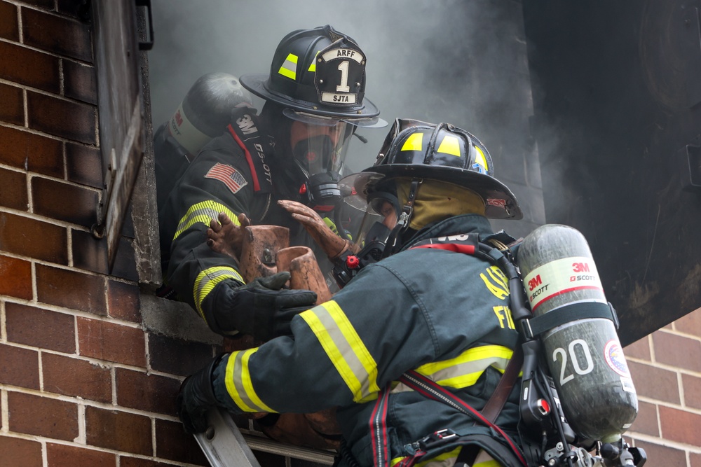 177th Fire and Emergency Services Participates in Live-Fire Training