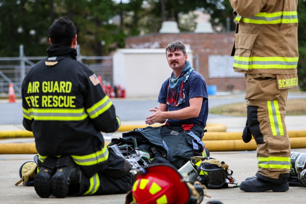 177th Fire and Emergency Services Participates in Live-Fire Training