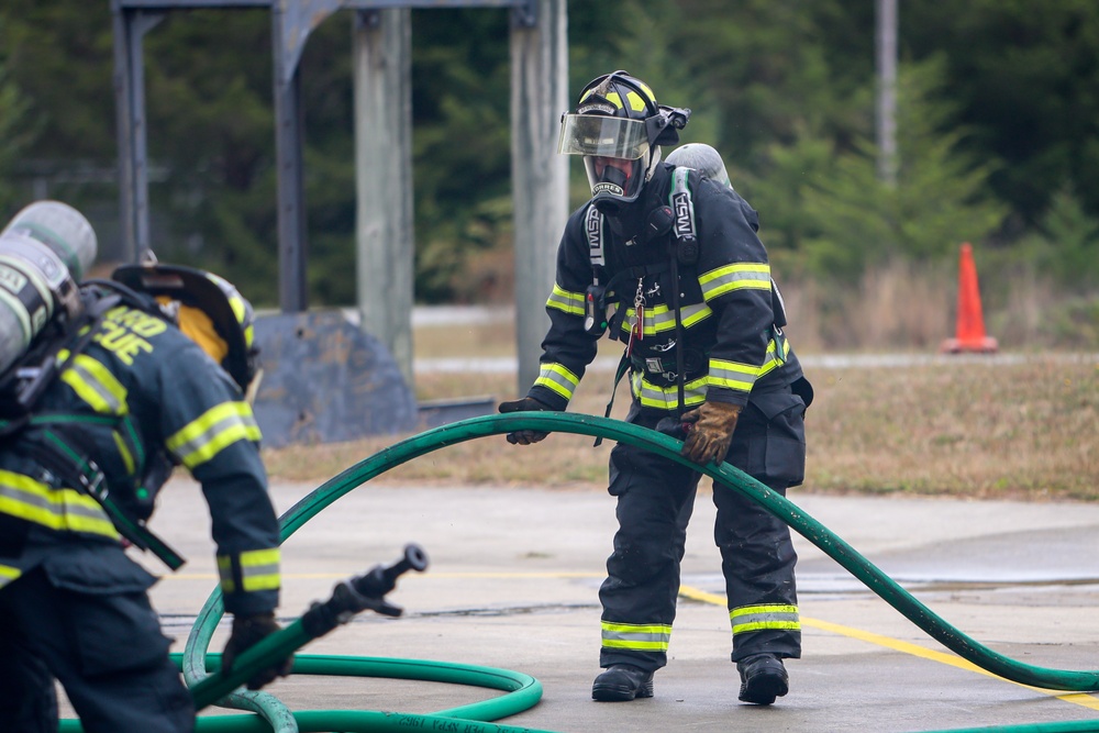 177th Fire and Emergency Services Participates in Live-Fire Training