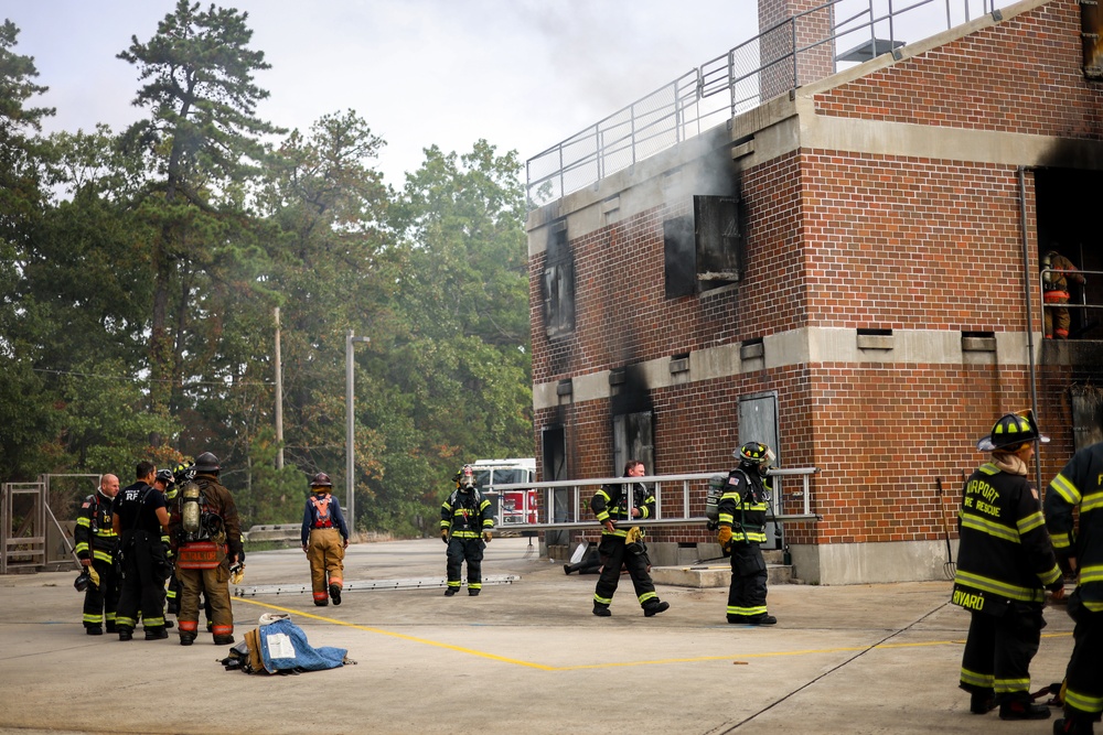 177th Fire and Emergency Services Participates in Live-Fire Training