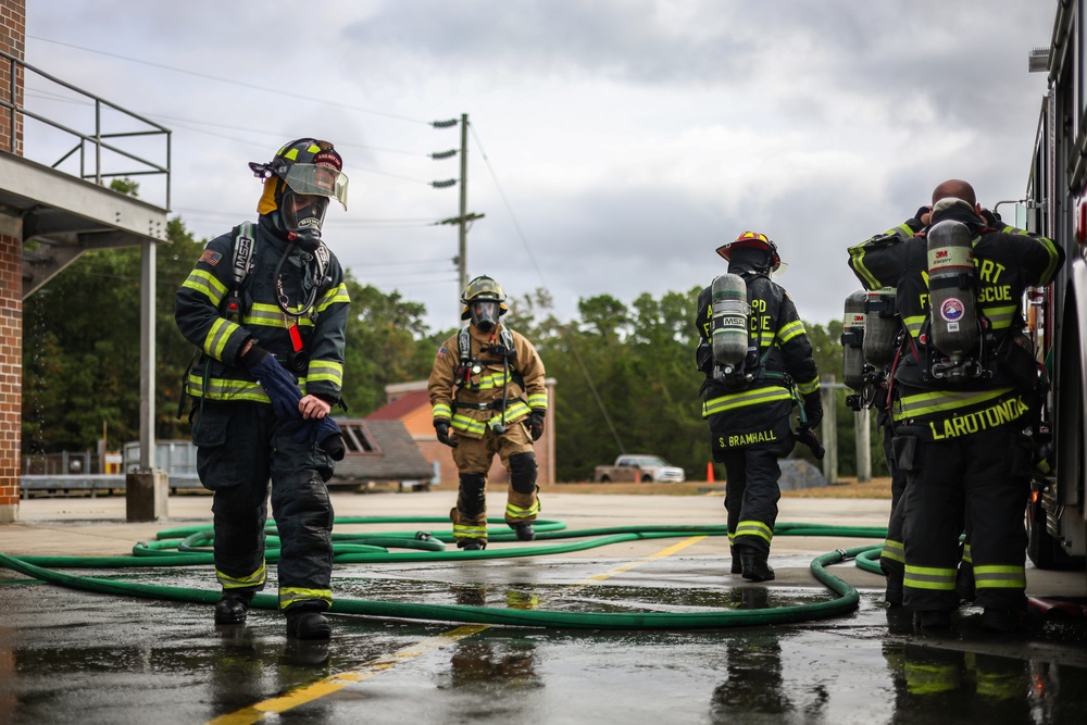 177th Fire and Emergency Services Participates in Live-Fire Training