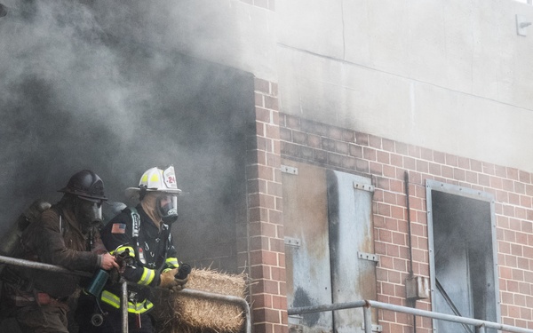 177th Fighter Wing Joins Local Fire Department for Controlled Burn VEIS Training