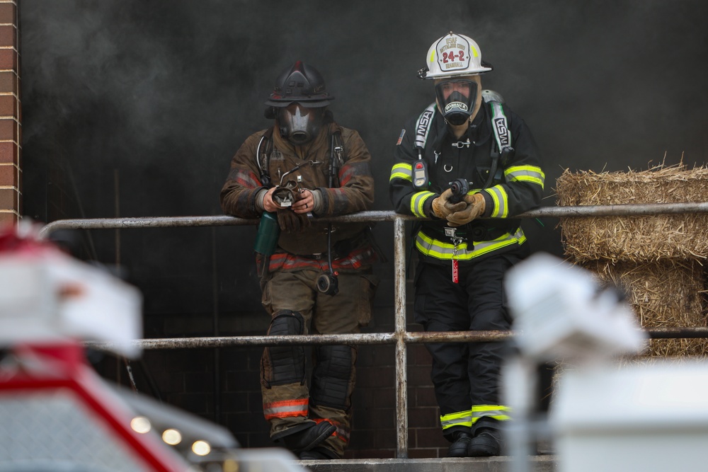 177th Fire and Emergency Services Participates in Live-Fire Training