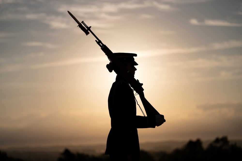 Sentinel U.S. Army Spc. Jessica Kwiatkowski Conducts Her Last Walk at the Tomb of the Unknown Soldier