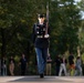 Sentinel U.S. Army Spc. Jessica Kwiatkowski Conducts Her Last Walk at the Tomb of the Unknown Soldier