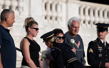 Sentinel U.S. Army Spc. Jessica Kwiatkowski Conducts Her Last Walk at the Tomb of the Unknown Soldier